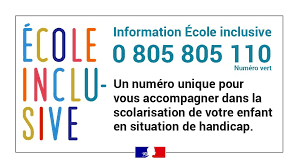 école inclusive numéro vert 0 805 805 110